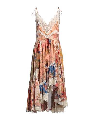 ZIMMERMANN Midi dress Blush 88% Recycled polyester, 12% Elastane