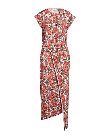 RABANNE Long dress Red 90% Viscose, 10% Elastane