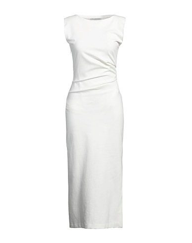 CARACTÈRE Midi dress White 65% Viscose, 30% Polyamide, 5% Elastane