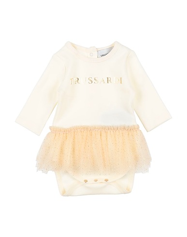 TRUSSARDI JUNIOR Baby bodysuit Ivory 100% Cotton, Polyester