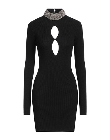 GIUSEPPE DI MORABITO Knit dress Black 97% Merino Wool, 3% Lycra®