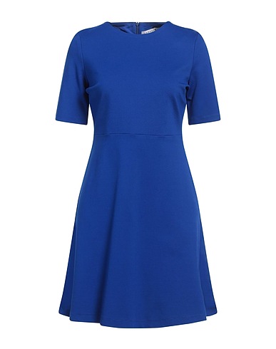CARACTÈRE Short dress Blue 65% Viscose, 30% Polyamide, 5% Elastane