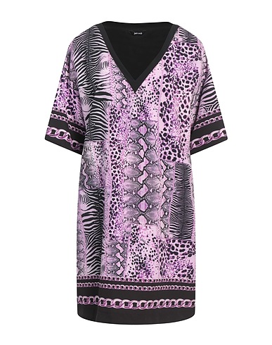 JUST CAVALLI Short dress Lilac 90% Polyester, 10% Elastane