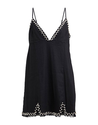 THOM KROM Elegant dress Black 51% Linen, 46% Rayon, 3% Elastane