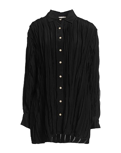 ALYSI Camicie e bluse tinta unita CRÈME Nero 100% Viscosa