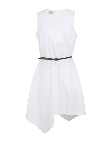 ALESSIA SANTI Short dress White 96% Cotton, 4% Elastane