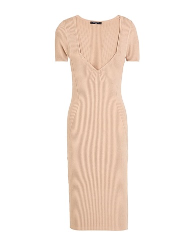 MARCIANO by GUESS Midi dress Sand 81% Viscose, 16% Polyamide, 3% Elastane