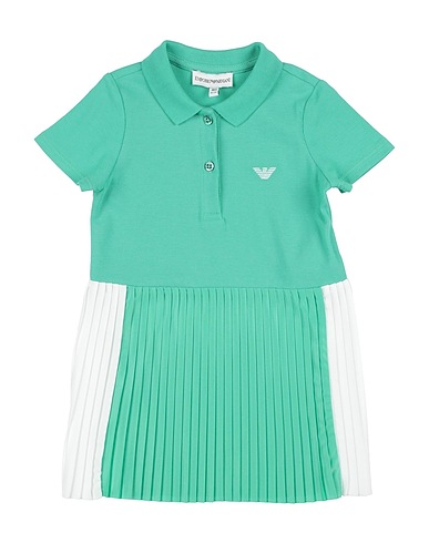 EMPORIO ARMANI Baby dress Light green 100% Cotton, Polyester