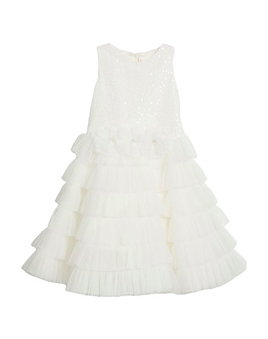 LE BELLISSIME DI LOREDANA Vestito Bianco 100% Poliestere, Poliammide