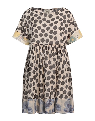 ALESSIA SANTI Short dress BEIGE 100% Cotton