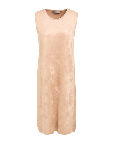 D.EXTERIOR Short dress Beige 37% Polyamide, 36% Viscose, 23% Merino Wool, 3% Polyester, 1% Elastane