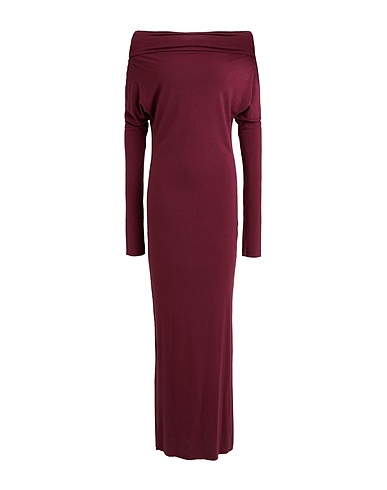 MAX&Co. DRESSES Burgundy 67% Viscose, 26% Wool, 7% Elastane