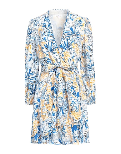 LALA BERLIN Short dress Light blue 55% Linen, 45% Viscose