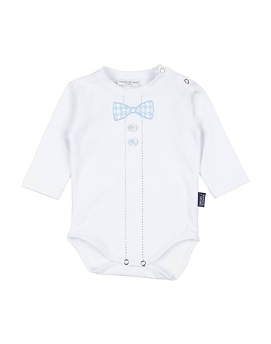 MANUELL & FRANK Baby bodysuit White 90% Cotton, 10% Elastane