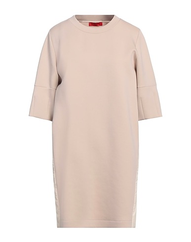 MAX&Co. Short dress Beige 65% Cotton, 26% Polyester, 9% Elastane
