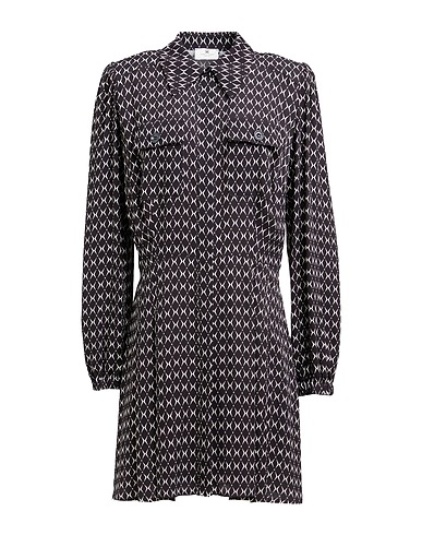 ELISABETTA FRANCHI Hemdkleid Schwarz 100% Viskose, Polyester