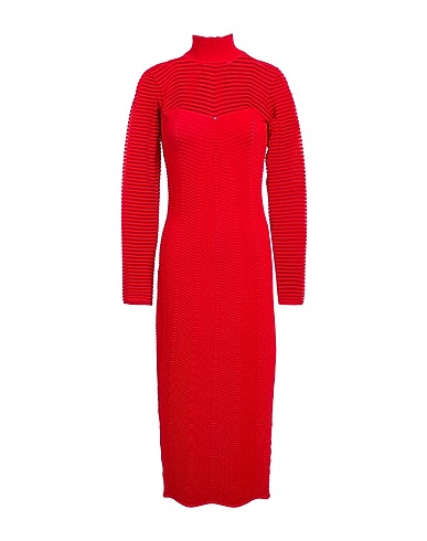 ELISABETTA FRANCHI Midi dress Red 65% Viscose, 35% Polyamide