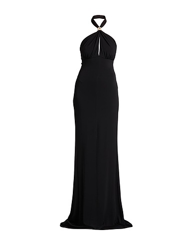 ELISABETTA FRANCHI Long dress RED CARPET Black 96% Viscose, 4% Elastane