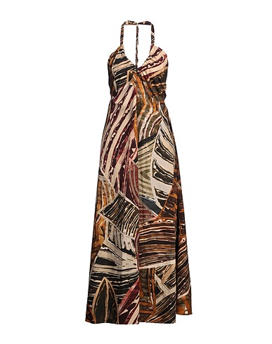 KAOS JEANS Vestido largo Camel 100% Algodón