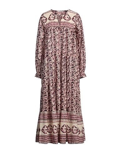 MAISON SCOTCH Long dress Beige 97% Cotton, 3% Polyester