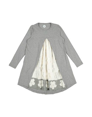 PARROT Dress Grey 94% Cotton, 6% Elastane, Acrylic, Wool, Synthetic fibers