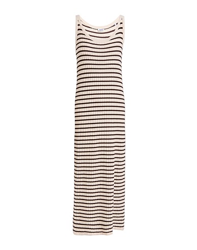 ASPESI Langes Kleid Cremeweiß 100% Baumwolle