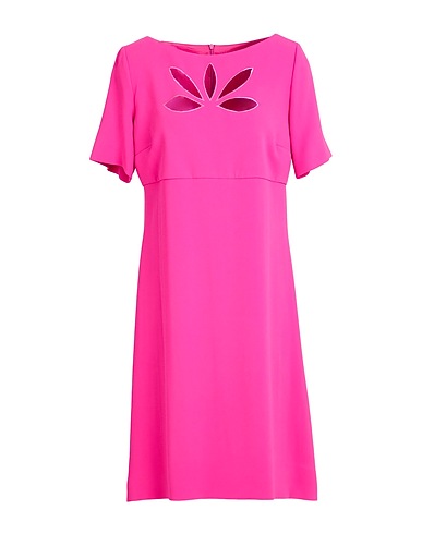 CLIPS Short dress Fuchsia 66% Viscose, 30% Acetate, 4% Elastane