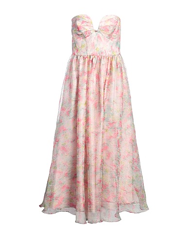 MONIQUE LHUILLIER Vestito lungo Rosa chiaro 100% Poliestere