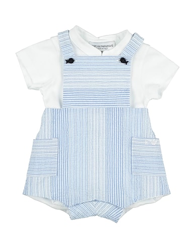 EMPORIO ARMANI Baby bodysuit Pastel blue 100% Cotton