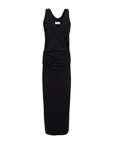LANEUS Long dress Black 100% Cotton