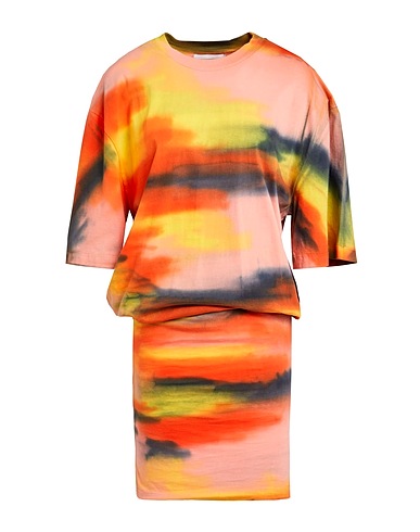 LANEUS Short dress Orange 100% Cotton