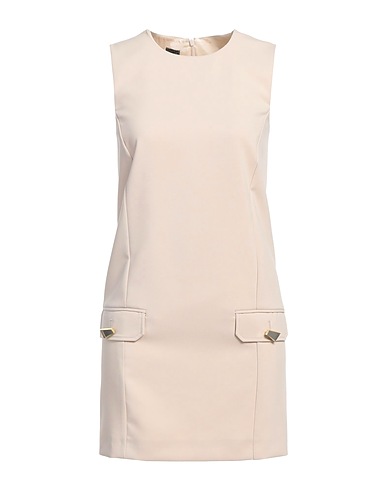 PINKO Sheath dress Beige 77% Polyester, 17% Viscose, 6% Elastane