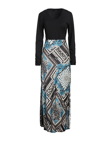 ACTITUDE by TWINSET Long dress Black 100% Polyester, Cotton, Elastane