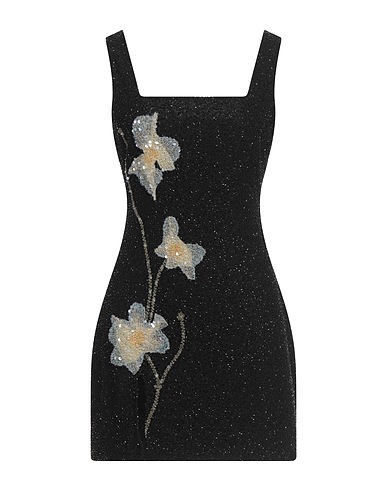 STAUD Kurzes Kleid Schwarz 80% Nylon, 20% Elastan, Glas, PVC - Polyvinylchlorid