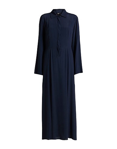 SEVENTY VENEZIA Vestito chemisier Blu navy 65% Acetato, 35% Seta, Madreperla