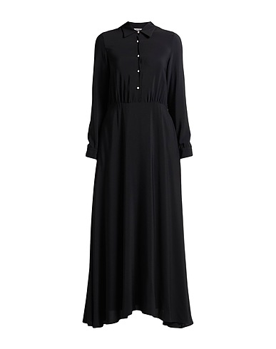 GRIFONI Long dress Black 69% Acrylic, 31% Silk