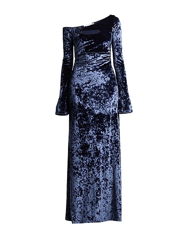 HOUSE OF AMEN Long dress Navy blue 93% Polyester, 7% Elastane