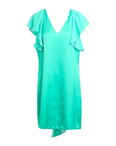 FRACOMINA Short dress Green 100% Polyester, Elastane