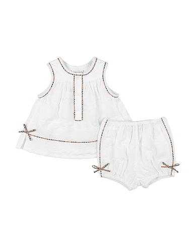 BURBERRY Baby accessories set White 100% Cotton