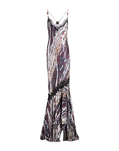 ROBERTO CAVALLI Long dress Dark brown 100% Polyester