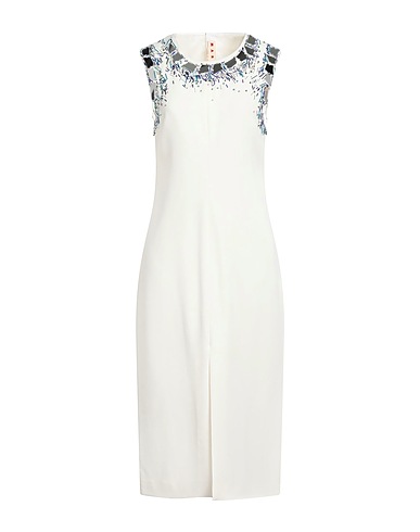 MARNI Midi dress Off white 97% Viscose, 3% Elastane