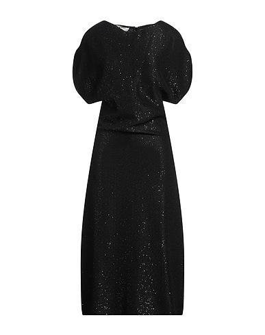 PHILOSOPHY di LORENZO SERAFINI Midi dress Black 100% Polyester, Viscose, Polyamide