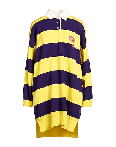 GUCCI Short dress Yellow 60% Cotton, 38% Wool, 1% Elastane, 1% Polyamide, Polyester