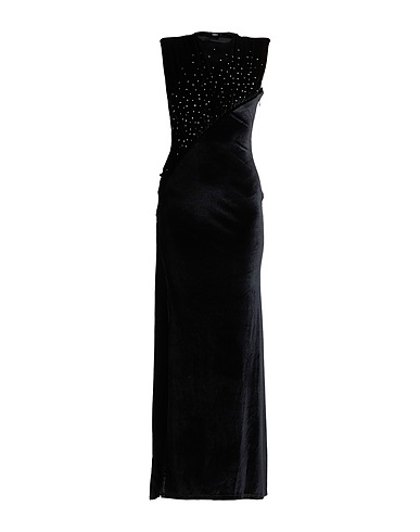 AMEN Long dress Black 92% Polyester, 8% Elastane