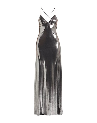 HOUSE OF AMEN Langes Kleid Silber 94% Polyester, 6% Elastan