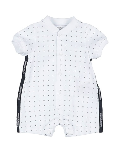 EMPORIO ARMANI Baby jumpsuit White 98% Cotton, 2% Elastane