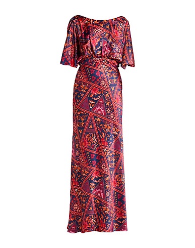 SALONI Long dress Midnight blue 100% Silk