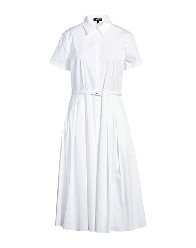 THEORY Vestito chemisier Bianco 72% Cotone, 23% Nylon, 5% Elastan