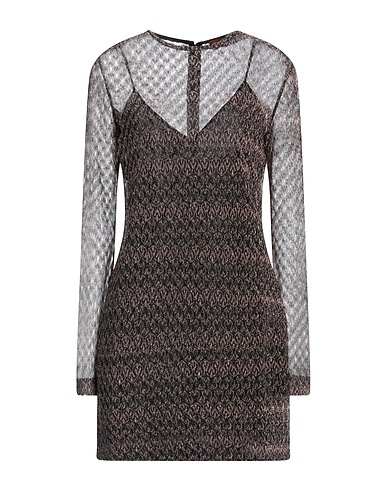MISSONI Sheath dress Black 52% Metallic fiber, 48% Polyamide