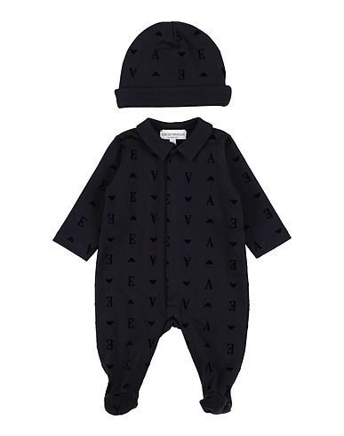 EMPORIO ARMANI Baby accessories set Midnight blue 100% Cotton, Polyamide